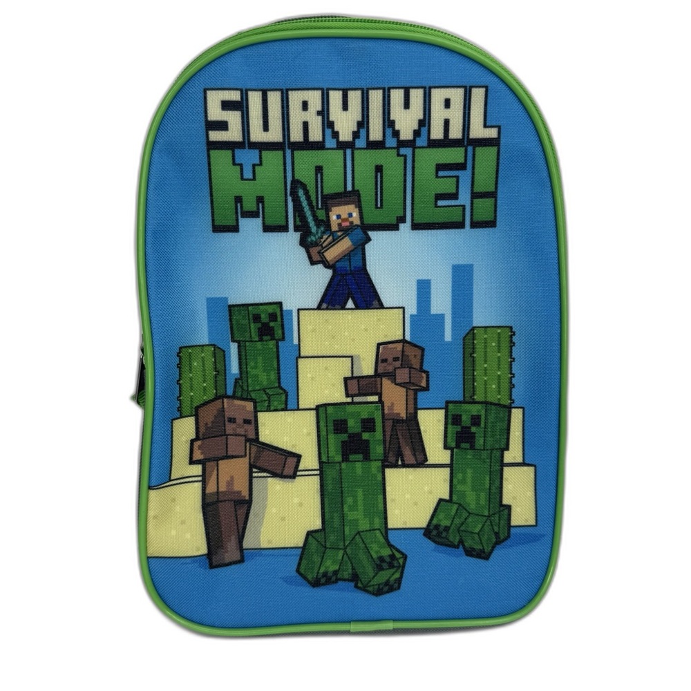 Bioworld Minecraft Gray and Green Toddler‎ Age 3+ Backpack